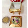 miniature*TRINKET BOX!!! LIMOGE STYLE FRENCH" Romance" !!GREAT COUNTRY HOME DECOR!!