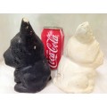 Figurines*SCOTTIE DOGS Black +White COMPOSIT damage* LOOK At My BUY NOW LISTINGS NO WAITING