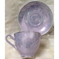 LUSTRE DUO-BEAUTIFUL LILAC  [1CUP+1SAUCER]!!!!GREAT COUNTRY HOME KITCHEN DECOR!!!!