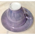 LUSTRE DUO-BEAUTIFUL LILAC  [1CUP+1SAUCER]!!!!GREAT COUNTRY HOME KITCHEN DECOR!!!!