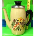 ENAMEL kettle + LIDLovely floral LOOK At My BUY NOW listings NO WAITING