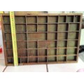 42-Spaces*PRINTER TRAY-OLD WOOD SHOWS WARE!!GREAT COUNTRY HOME DECOR!!L@@K AtmyBUY NOW*NO WAITING