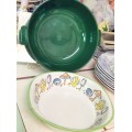 2 x Dish OVEN WARE* 1 GREEN likeSlowcookermaterialIRONSTONE TYPE+1 OTHER *BUY NOW OPTION***