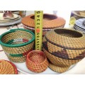 EXCEPTIONAL QUALITY **Ethnic 4items  SMALL HAND WOVEN[3 LIDDED 1not] BASKETS*VENDA TRIBAL ART DESIGN