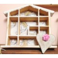 1 X MINI PRINTER TRAY-HOUSE -HEART WITH PINK RIBBON!!GREAT COUNTRY HOME DECOR!