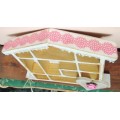 1 X MINI PRINTER TRAY-HOUSE -HEART WITH PINK RIBBON!!GREAT COUNTRY HOME DECOR!