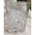 Vase or candle holder or ICE BUCKET CRYSTAL Cut GLASS DIAMOND + FERN