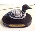 DUCK FIGURINE -ON Wood Plinth `CANADA` ceramic LOOK At My BUY NOW LISTINGS NO WAITING