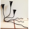 WROUGHT IRON CANDELABRA* 3 LILY`S