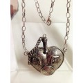 Perfume flask on chain has Stopper and Dauber