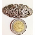 MARCASITE duette BROOCH SILVER turns Into 2* 2DRESS CLIP