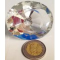PAPER WEIGHT - Cut glass Crystal PYRAMID SHAPE LOOK At My BUY NOW LISTINGS NO WAITING