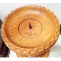 Large OAK CANDLE HOLDER beautiful TURNED LOOK at MY BUY NOW listings *NO WAITING*