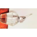 EXQUISITE*Crystal cut GLASS Perfume bottle + LID Empty