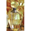 Perfume Bottle - Cut glass faceted Crystal + Stopper lovely light refraction