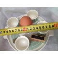 * EGG CUPS 5 +1 Tray German ceramic *LOOK at My BUY NOW listings NO WAITING