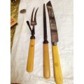 Knife sharpener +1Carving Fork +1BREAD KNIFE serrated* not a Set