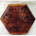 BOX small hand CARVED Dove WOOD HINGED LID *LooK atnMy BUY NOW listings NO WAITING
