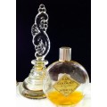 Perfume bottles - 2 empty  Figural top +1930`s *Worth  Perfume bottle some Contents