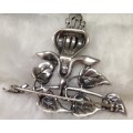 SILVER England clearly marked BROOCH Marcasite LOOK At My BUY NOW listings NO WAITING