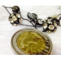 Crystals mix Silver tone  Necklace and pendant LooK at My BUY NOW *NO WATIING