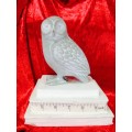 OWL FIGURINE Soap Stone Carved Weight 1.418kgs