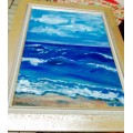 PAINTING SEASCAPE * 710x550mm *ready to hang COLLECT ONLY Send your Courier for your own cost