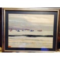 PAINTING -Water Colour fleet small crafts SEASCAPE*COLLECT ONLY Send your Courier for your own cost