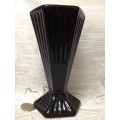 VASE CERAMIC Stylized by Hexagonal and Verticle Rib LOOK At My BUY NOW LISTINGS NO WAITING
