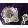 Perfume small bottle & Cut Glass &Stopper*GREAT COUNTRY HOME DECOR LOOK At My BUY NOW LISTINGS NO WA