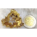 EXQUISITE BROOCH PEARLtrim StampedRolled Gold READ LOOK At All My BUY NOW listings NO WAITING
