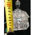 Bohemian CRYSTAL Trinket Box *chips*Look at All My BUY NOW Listings NO WAITING