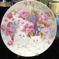 Wall Plate ceramic W.A. kittens+ Roses +metal Octopus to hang Look At My BUYNOW Listings NO WAITING