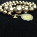 Vintage  Necklace 1960s Graduating Gold  Plastic beads