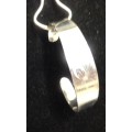 Bangle  flower design SILVER tone metal LOOK At My BUY NOW LISTINGS NO WAITING