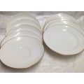 12 items  white Saucers+ Side Plates make`New Chelsea`*CRAZING*LOOK At My BUY NOW items NO WAIT