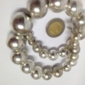 Necklace graduating Metal spherical shape beads