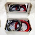 BANGLES -  2 lucite MARBLED  effect  acrylic+ Old Jewellery  box