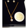 Necklace +Earrings - Set chain gold Tone metal + box LOOK At My BUY NOW LISTINGS NO WAITING