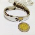 EXQUISITE Silver tone hinged Bangle +Earrings Look at My Buy Now No Waiting