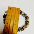 Bracelet Italian GLASS Beads silver tone metal different Styles space