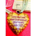 Pendant Lucite pendant  Psalm from Luke on ribbon+thing LOOK At All My BUY NOW LISTINGS NO WAITING