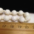 Necklace - Fascinating  ROSES White Acrylic VTG collectibles LOOK At My BUY NOW LISTINGS NO WAITING