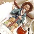 MUD MAN figurine- Oriental`ELWECO`Porcelain Hanging baskets height 22cm