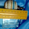 Perfume BOTTLES 1 antique has been Embellished with beads + one is clear glass no lid