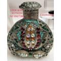 !!!WOW!!!Bohemian Perfume bottle Rhinestone crystal Mesh hand crafted *Czechoslovakia