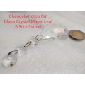 Chandelier Cut Glass Crystal Bevelled 1drop Leaf+3 square small Look at My BUY NOW items NO WAITING