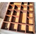 PRINTER TRAY- 22 spaces OLD WOOD SHOWS WARE* LOOK At My BUY NOW LISTINGS NO WAITING