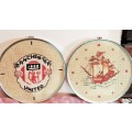 2 Metal tapestry rings 28cm tapestrys Sail ship other Manchester United