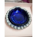 Butter Dish + Glass inner Cobolt blue Clam Shell